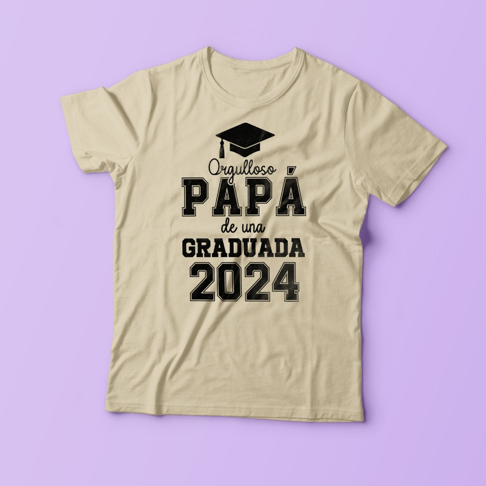 Graduación | Orgulloso papá de un(a) graduado(a) | Plantilla | Archivo de Corte | Vinil Textil | Camiseta | Arte Digital