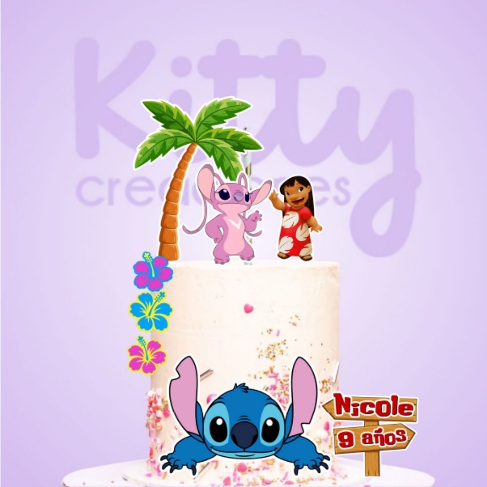 Lilo & Stich| Archivo de Corte + Impresion | Cake topper Set | Listo para Cortar | Arte Digital