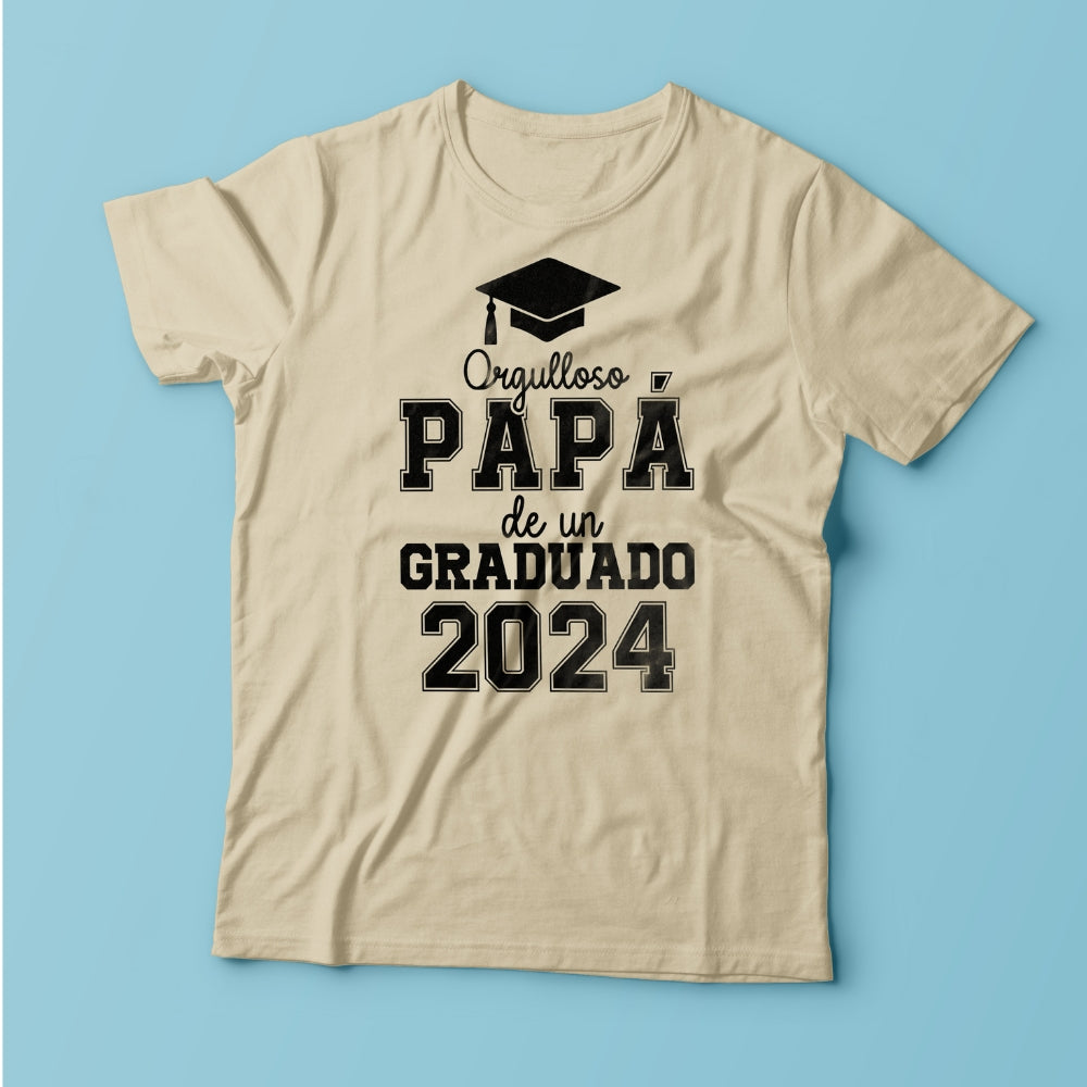 Graduación | Orgulloso papá de un(a) graduado(a) | Plantilla | Archivo de Corte | Vinil Textil | Camiseta | Arte Digital