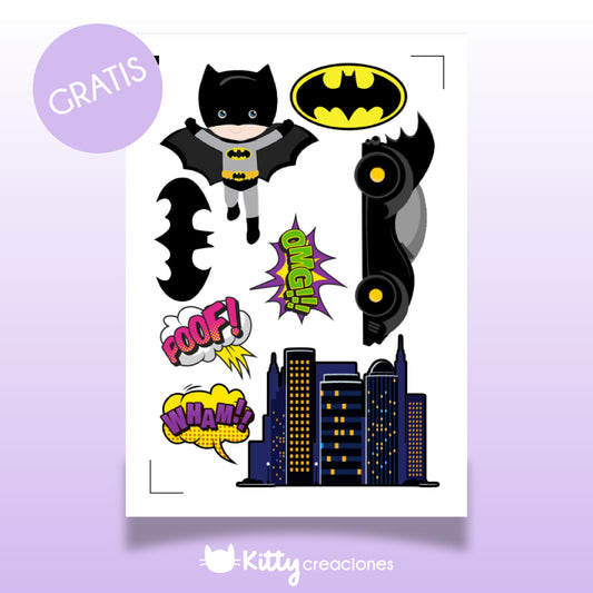 GRATIS | BABY BATMAN | Archivo de Impresión y Corte | Arte Digital