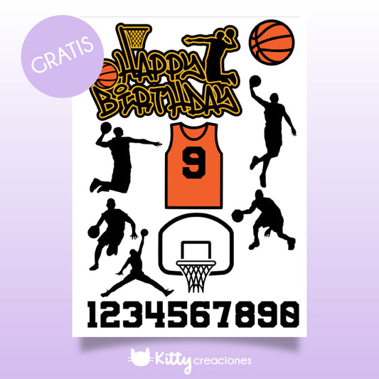 GRATIS | Siluetas de Baketball | Archivo de Corte | Arte Digital