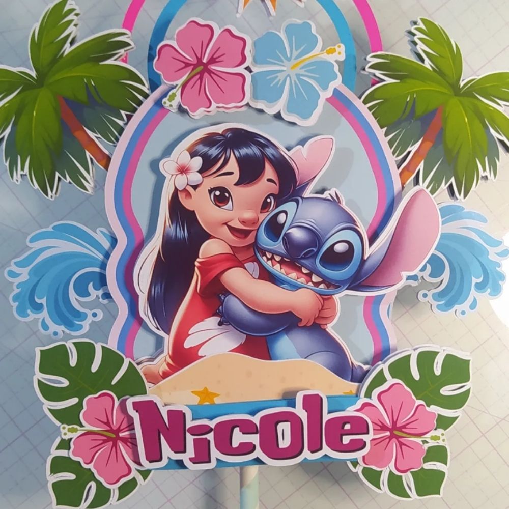 Lilo & Stich| Archivo de Corte + Impresion | Cake topper Set | Listo para Cortar | Arte Digital