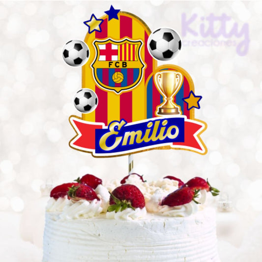 Barcelona FC| Cake Topper | Archivo de Corte | Arte Digital