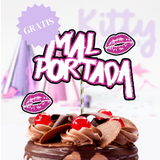 GRATIS | Mal Portada | Cake Topper | Archivo Imprimir y Cortar | Arte Digital